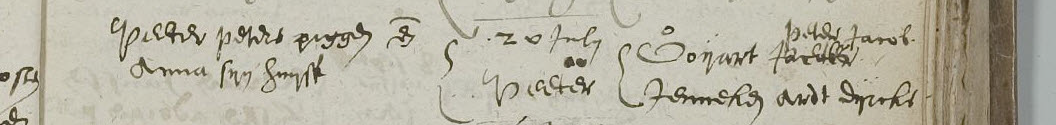 Doop Peeter Piggen Oisterwijk 20 juli 1603